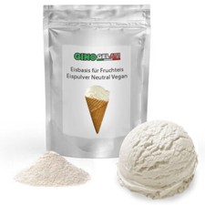 Gino Gelati Eisbasis f&uuml;r Veganes Eis Neutrales Pulver Zucker | laktosefrei
