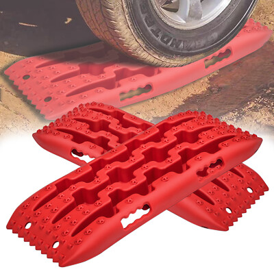 2PCS Sandbleche Anfahrhilfe Traktionshilfe Traktionsmatte Recovery Board DE