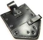  WWII GERMAN HEER WAFFEN EARLY WAR FOLDING SHOVEL CARRY COVER-BLACK LEATHER — photo 3