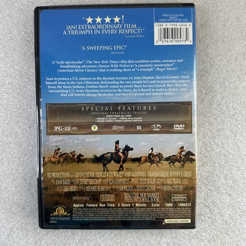 Dances with Wolves DVD 2004 Kevin Costner MGM Sealed New - Picture 2 of 3