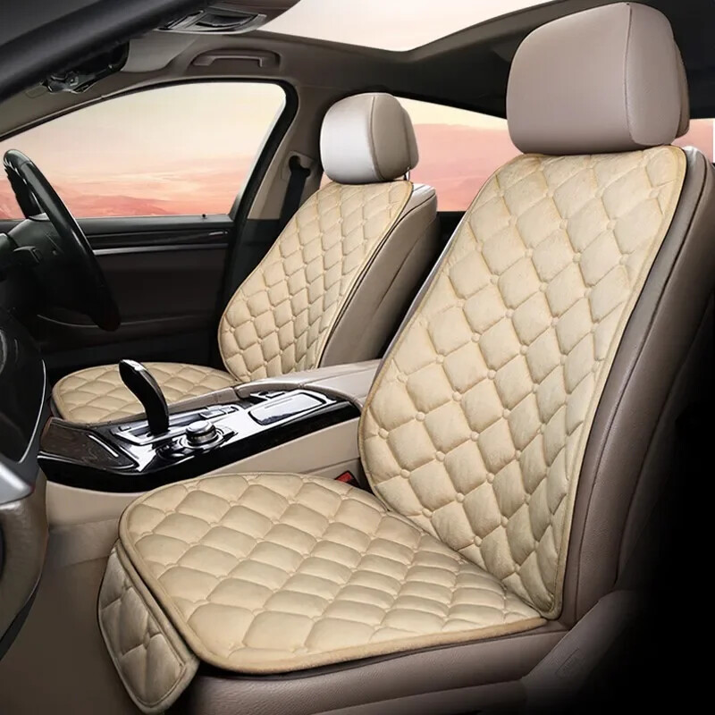 Car Seat Cover Linen Seat Cushion Protector Pad Non Slide Auto Protector Mat Pad-image