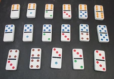 Replacement Cardinal Color Dot Double Six Dominoes - You Choose