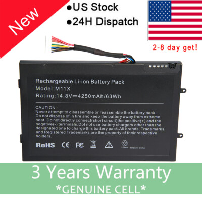 Battery for DELL Alienware M11x M14x R1 R2 R3 PT6V8 8P6X6 T7YJR P06T O8P6X6 New
