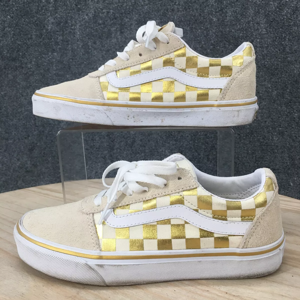 Vans shoes womens gold deals