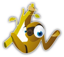 Sloth Funny Cartoon Car Bumper Sticker Decal