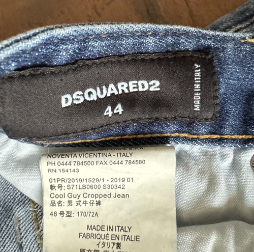 Dsquared2 blue jeans denim cotone+elastan Colore blu délavé Taglia 44IT - Nuovi - Foto 11 di 12