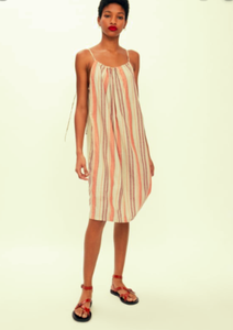 zara striped rustic dress