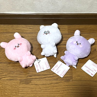 Asamimi-chan Shirimoccho Plush Doll Set of 3 11cm Anemimi-chan