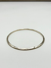 STERLING SILVER 925 8.25" BANGLE BRACELET 3mm 10.2g