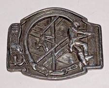1989 Vintage The Telephone Linesman Siskiyou Belt Buckle RARE HTF Metal