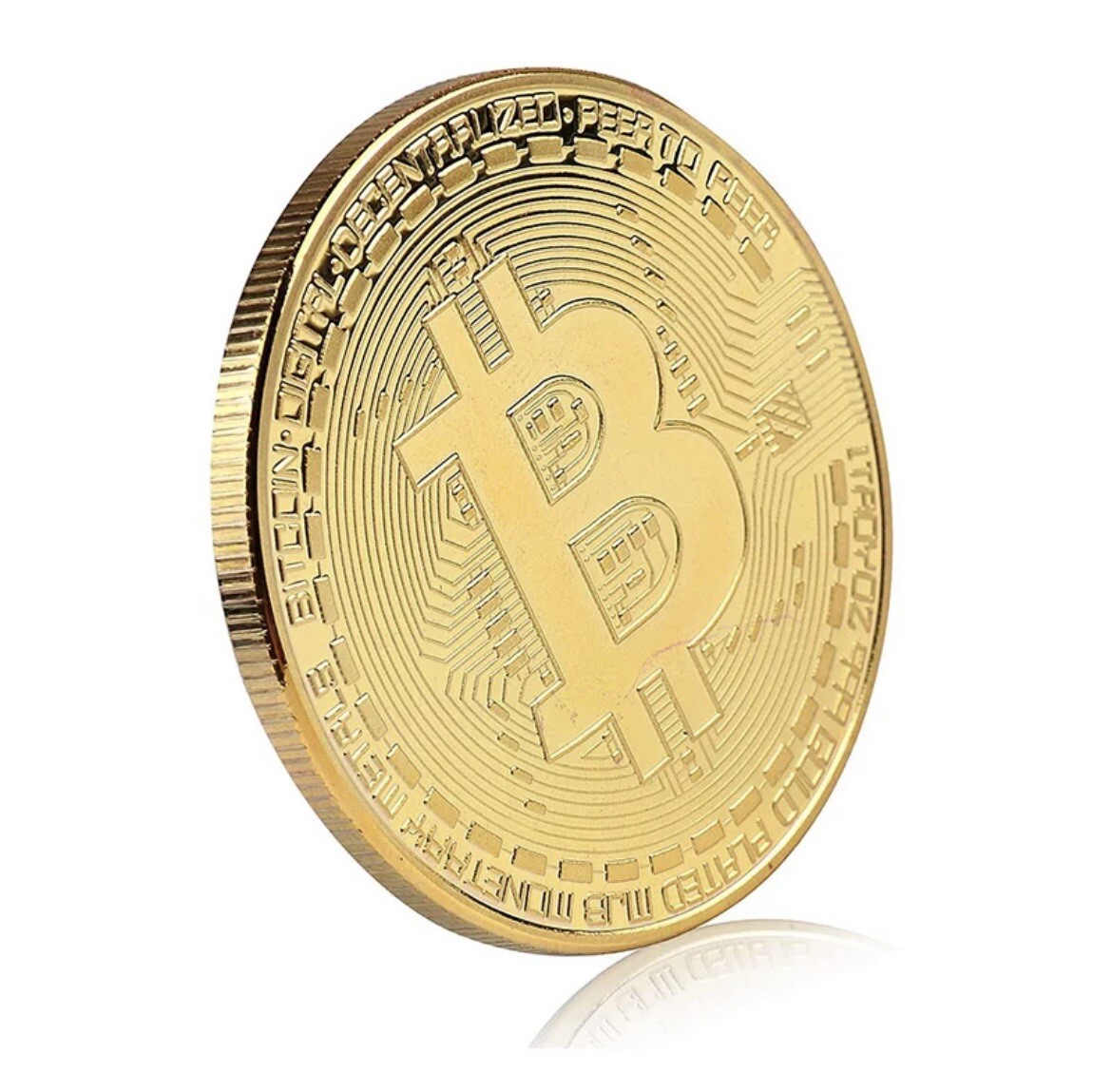 Gold/Silver Plated Bitcoin Metal Coin