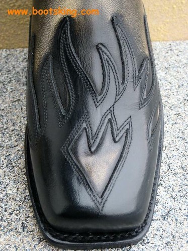 Botas de motociclista Sendra 6341 negras - blancas botas de granjero hechas a mano talla 38 - 41 - Imagen 3 de 5