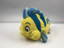 Disney Little Mermaid Flounder Mini Bean Bag Plush 7" Disney Store Original