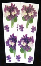 Mrs Grossman Two 2x6" Sheets Vintage Photoescence 'Violets' (c-2001)