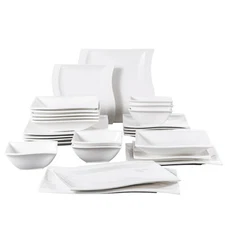 MALACASA Series Flora 26-Piece Dinnerware Set Porcelain Bowls & Plates Set for 6