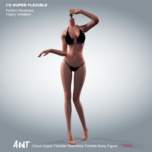 US 1/6 Super Flessibile Corpo Senza Cuciture Rame Pelle Abbronzante per 12" Action Figure Giocattolo - Foto 5 di 9