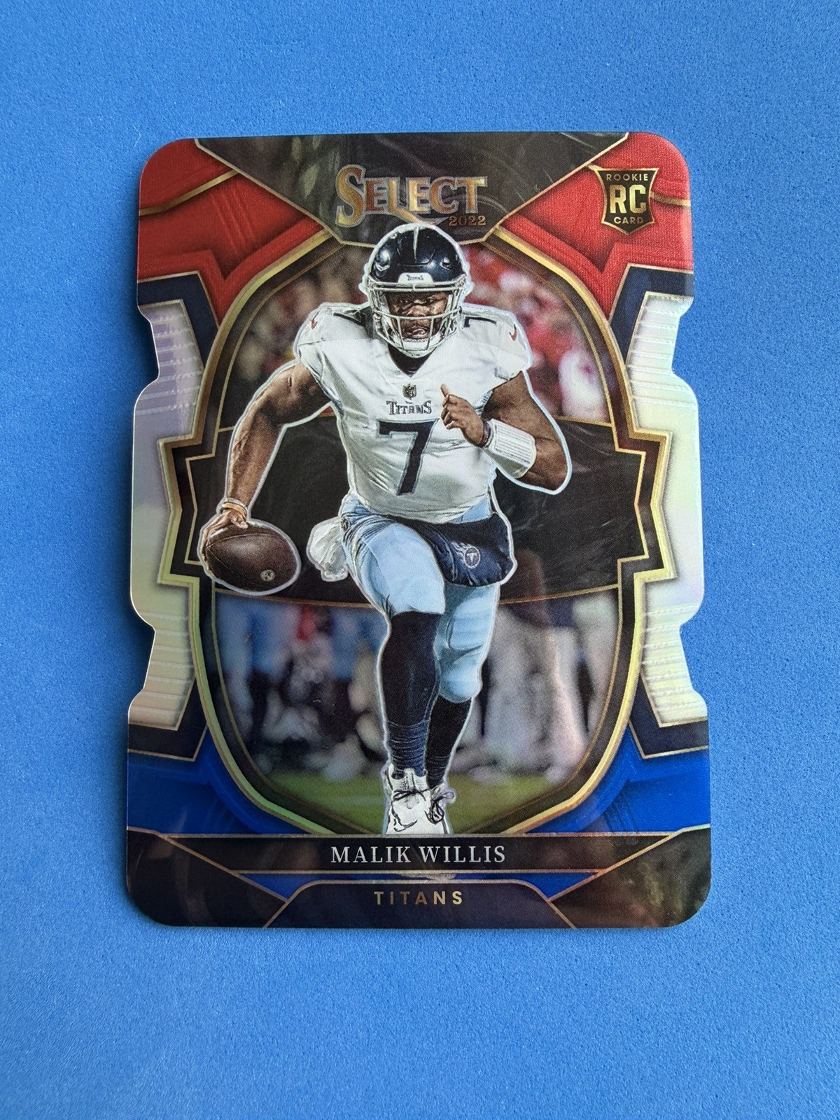 2022 Panini Select - Concourse Malik Willis #38 Red & Blue Prizm Die-Cut (RC)