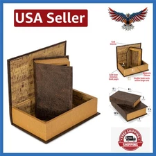 Classic Faux Book Safe Set - Unique Antique Design with Secret Compartments