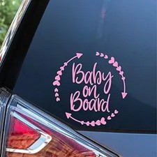 Baby On Board Decal Vinyl Car Sticker Cars Trucks Vans Walls Laptop Light Pi