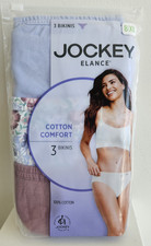 Jockey Elance sz 8 Bikinis 3 pk Purples Womens Underwear Panties 100 Cotton