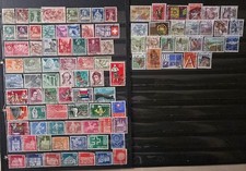 94 verschiedene gestempelte Briefmarken aus der Schweiz