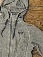The North Face Hoodie Women's Size XS Gray Full Zip Embroidered Logo