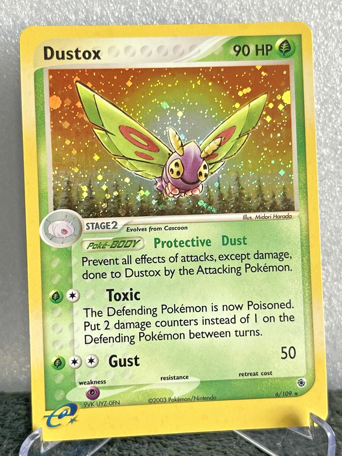 Dustox Holo Rare EX Ruby & Sapphire 6/109 Unlimited 2003 Pokemon TCG LP