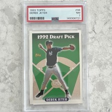 Topps 1993 Derek Jeter #98 Draft Pick Rookie New York Yankees PSA 7 Baseball