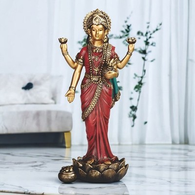 8''H Hindu Gooddess Krishna Figurine Ornament Home Decor Unique Gift