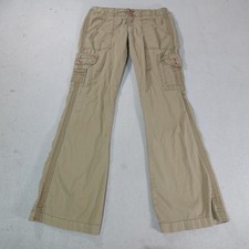 Abercrombie  Fitch Cargo Pants Womens 4 Khaki Beige Utility Pockets Y2K 2000s