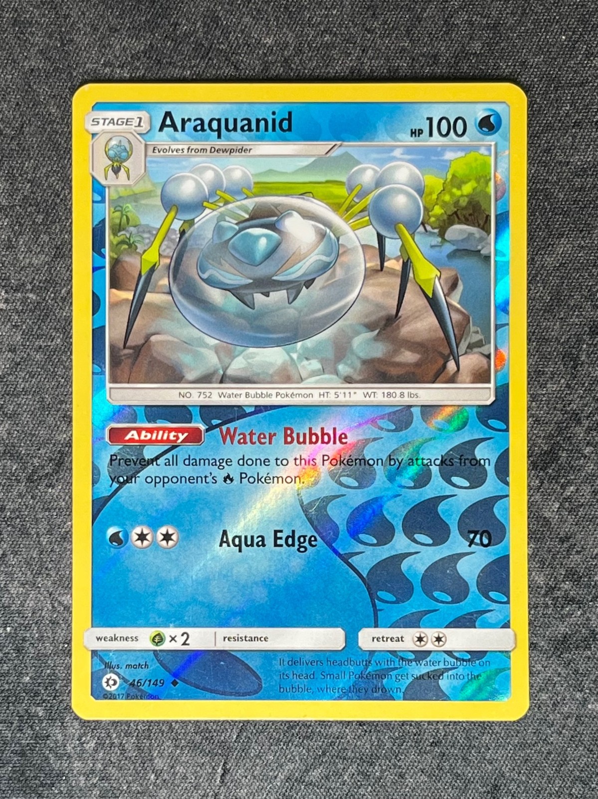ARAQUANID 46/149 Uncommon SM BASE SET Pokemon | Reverse Holo | NM