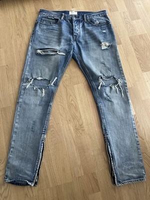 Fear of God Jeans W34 Fourth Collection 2015 - 2016 Distressed Look Ankle Zip