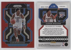 2021-22 Panini Prizm Red Prizm /299 Aaron Wiggins #286 Rookie RC