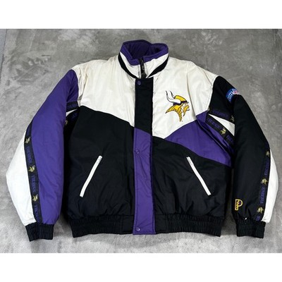 Pro Player Minnesota Vikings Jacket Mens XL Purple Good Vintage 90s NFL Puffer