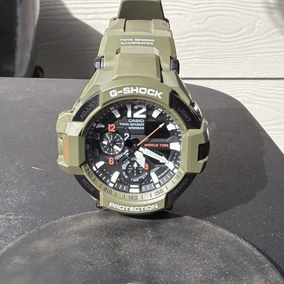 Casio G-Shock Gravitymaster GA-1100KH Green Resin Watch Band