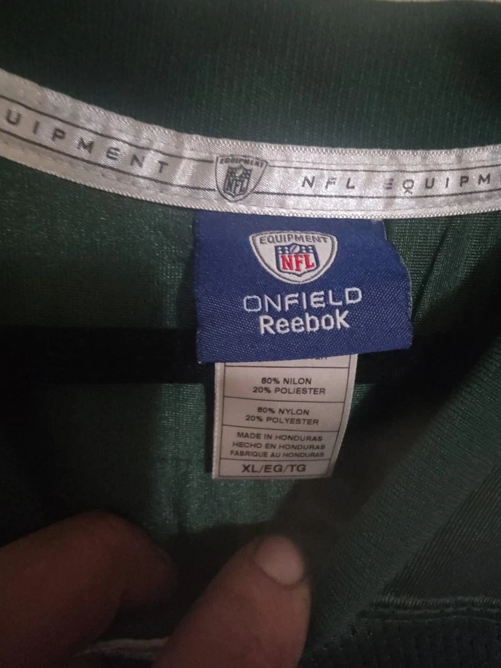 Camiseta deportiva para hombre Reebok New York Jets #6 Mark Sanchez verde sobre el campo talla XL larga +2 Foto 3 de 4