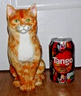 Large Babbacombe Toni Raymond Vintage Potter Ginger & White Cat ~ Excellent