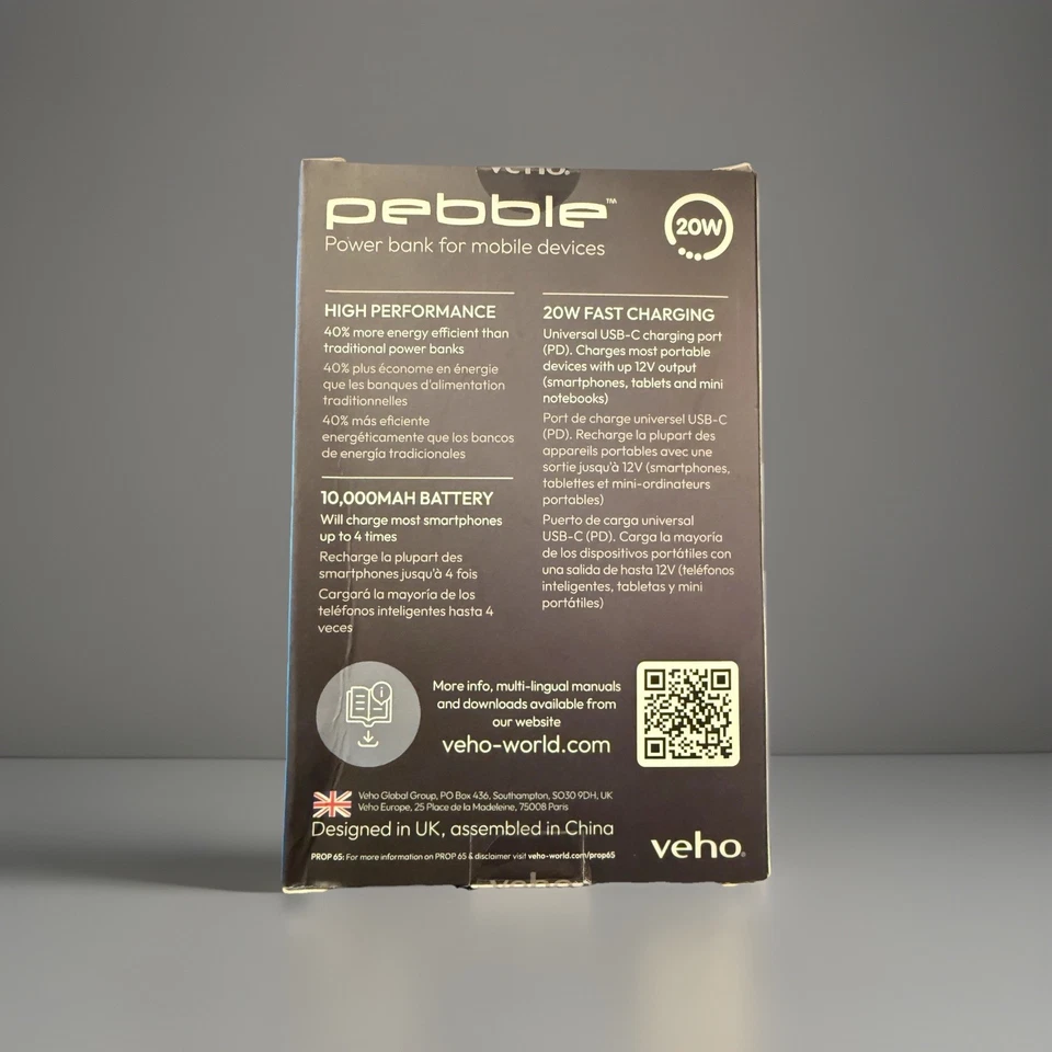 Veho Pebble PZ-12 Rugged Portable Power Bank – 10,000mAh - Image 2 of 4