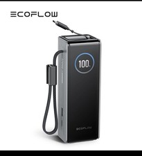 EcoFlow Rapid Power Bank 25000mAh 100W Built-in Retractable Cables Compatible