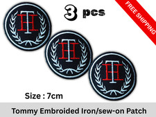 Red Blue Varsity Logo Round Patch 3 Pack Iron On Sew On Badge New USA.