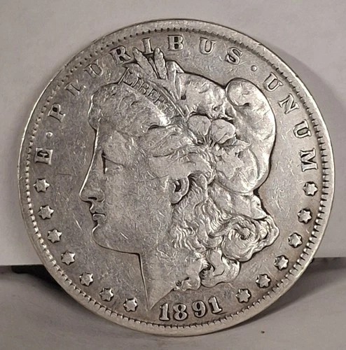 1891 Carson City Morgan Dollar. Good Album  Filler. 90% Silver