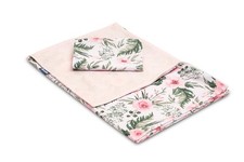 Children's 2-Piece Cotton Duvet Cover Set, Pink Roses, 100x135 cm, 40x60 cm Sens