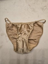 Vintage Victoria's Secret Second Skin Satin String Bikini Xs 2004 Yellow Gold