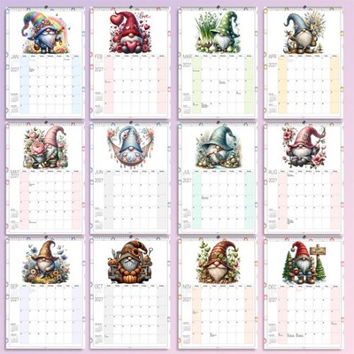 Gonk Wichtel A4 Kalender 2027 Wandbehang auf Bestellung Handarbeit süß Weihnachten Familie