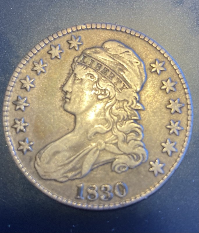 1830 Capped Bust Half Dollar Large Letters Small O