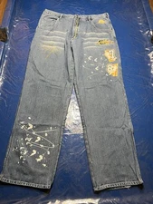 Vintage Y2K NBA UNK Lakers Kobe Odom Baggy Jeans Mens Sz 38 x 34 Denim