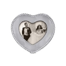 Beaded 4X6 Heart Frame  Silver  Brillante  Frames  Decorative Photo Frame...