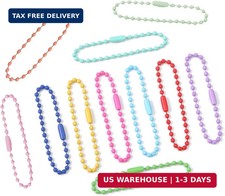 100 Pcs Ball Bead Chain Keychain Dog Tag Necklace Chains 4.7 inch 2.4mm for Jewe