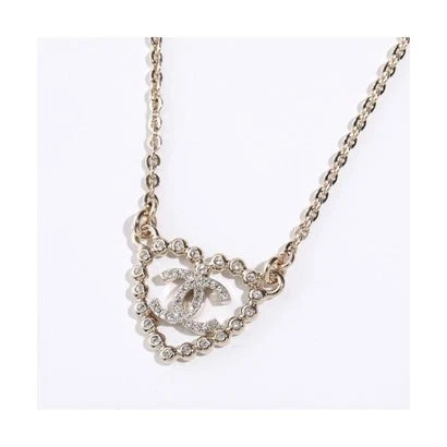 Collana CHANEL Cuore Marca Coco Nafua Champagne Oro