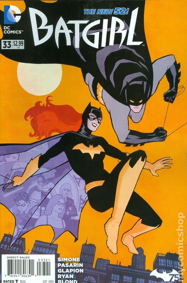 Batgirl #33B Chiang Batman 75 Variant FN 2014 Stock Image